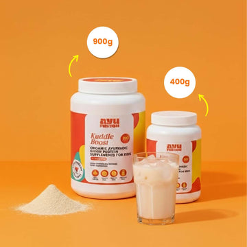 Kuddle Boost Ingredients - Plant Protein Rice Pea Almond Ayurvedic Herbs Pakistan